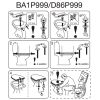 Pressalit Objecta 53111-BA1999 toiletzitting zonder deksel zwart polygiene