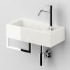 Clou Flush 3 CL030803102 mineral marble fountain 36cm white (with towel holder chrome)