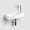 Clou InBe IB0303096 InBe hand basin set 4, with hand basin, cold water tap, drain and trap, white ceramics and chrome