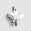 Clou InBe IB0303099 InBe hand basin set 1, with hand basin, cold water tap, drain and trap, white ceramics and chrome