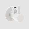 Clou InBe IB064500120 design angle valve type 1, round, with compression nut and heat shrink tube, matt white