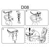 Pressalit 300 548000-D08999 toiletzitting met deksel wit