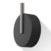 Decor Walther 0972765 Stone WHG Haken groß mattschwarz/ Edelstahl gebürstet