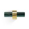 Decor Walther Century 0586382 CENTURY HAK2 dubbele haak groen marmer/ goud mat
