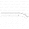 Duscholux 250484.01.004.000 drainage profile curved right, 61.0cm