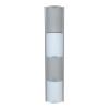 Duscholux Showerbox 950.818040.070 storage cabinet matt silver, with 4 sliding elements 2x white and 2x grey, 113cm