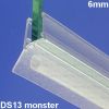 Exa-Lent Universal monsterstukje doucherubber type DS13 - 2cm lengte en geschikt voor glasdikte 6mm - 1 flapje 1 rondje