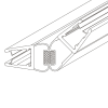 HSK Atelier Pur E77055-E77056 magnetic stripe set 135 degrees, 200cm, 8mm, chrome *no longer available*