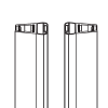 HSK Atelier Pur E77056 magneetstrip recht, set van 2 stuks, 200cm, 8mm, chroom *niet meer leverbaar*