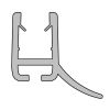 HSK E100059-6-4 curved sealing profile for 4-part quarter round shower door (without slide-in rubber)