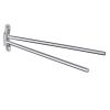 Haceka Ixi 1115793 2-tier towel holder 395mm brushed stainless steel