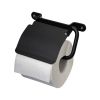 Haceka Ixi 1208509 Toilettenpapierhalter mit Deckel Matt Schwarz