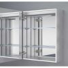 Hipp Design SPV 14010 aluminium spiegelkast 60x70cm met verticale LED banen en spiegelverwarming