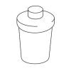 Inda R46670 flacon voor zeepdispenser gesatineerd glas