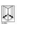 Kermi 2534058 set spatwaterdichtingen 2 x 98,5cm - 6mm