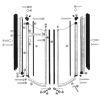 Koralle Focus L41586 ( 2537244 ) compleet strippenset voor kwartronde douche (uit bouwjaar 1993)