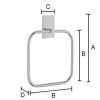 Smedbo Beslagsboden BK1038 towel ring polished stainless steel