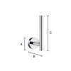 Smedbo Home HS320 reserverolhouder mat chroom