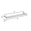 Smedbo Home HS3364 dubbele handdoekhouder 65cm mat chroom