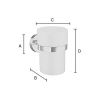 Smedbo Home HV343P bekerhouder mat messing
