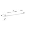 Smedbo Ice OK3465 handdoekhouder 80cm chroom