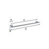 Smedbo House RK3464 handdoekhouder 65cm chroom