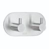 Smedbo Beslagsboden B1102 design haken dubbel geborsteld edelstaal