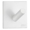 Smedbo Beslagsboden BX1092 design towel hook matt white stainless steel