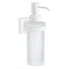 Smedbo House RX369 holder with glass soap dispenser white
