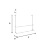 Smedbo Sideline DK3102 dubbel handdoekrek voor douchewand 60cm chroom
