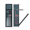 Inda MY Secret A8085BBN inbouwnis met toiletrolhouder en hygiënische douche190x660mm mat bruno