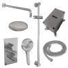 Brauer Carving 5-CE-141 thermostatische inbouw regendouche 3-weg omstelling SET 45 chroom