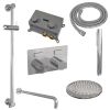 Brauer Carving 5-CE-198 thermostatische inbouw regendouche met drukknoppen SET 63 chroom