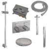 Brauer Carving 5-CE-200 thermostatische inbouw regendouche met drukknoppen SET 65 chroom