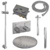 Brauer Carving 5-CE-201 thermostatische inbouw regendouche met drukknoppen SET 66 chroom