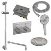 Brauer Carving 5-CE-204 thermostatische inbouw regendouche met drukknoppen SET 69 chroom