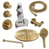 Brauer Carving 5-GG-106 thermostatische inbouw regendouche SET 10 goud geborsteld PVD