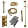 Brauer Carving 5-GG-137 thermostatische inbouw regendouche 3-weg omstelling SET 41 goud geborsteld PVD