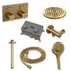 Brauer Carving 5-GG-194 thermostatische inbouw regendouche met drukknoppen SET 59 goud geborsteld PVD