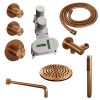 Brauer Carving 5-GK-099 thermostatische inbouw regendouche SET 03 koper geborsteld PVD