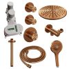 Brauer Carving 5-GK-108 thermostatische inbouw regendouche SET 12 koper geborsteld PVD