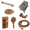 Brauer Carving 5-GK-127 thermostatische inbouw regendouche 3-weg omstelling SET 31 koper geborsteld PVD