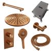 Brauer Carving 5-GK-128 thermostatische inbouw regendouche 3-weg omstelling SET 32 koper geborsteld PVD