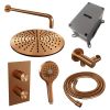 Brauer Carving 5-GK-130 thermostatische inbouw regendouche 3-weg omstelling SET 34 koper geborsteld PVD