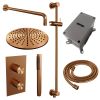 Brauer Carving 5-GK-136 thermostatische inbouw regendouche 3-weg omstelling SET 40 koper geborsteld PVD