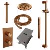 Brauer Carving 5-GK-137 thermostatische inbouw regendouche 3-weg omstelling SET 41 koper geborsteld PVD