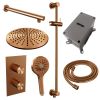 Brauer Carving 5-GK-140 thermostatische inbouw regendouche 3-weg omstelling SET 44 koper geborsteld PVD