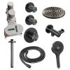 Brauer Carving 5-GM-107 thermostatische inbouw regendouche SET 11 gunmetal geborsteld PVD