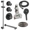Brauer Carving 5-GM-115 thermostatische inbouw regendouche SET 19 gunmetal geborsteld PVD