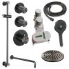 Brauer Carving 5-GM-117 thermostatische inbouw regendouche SET 21 gunmetal geborsteld PVD